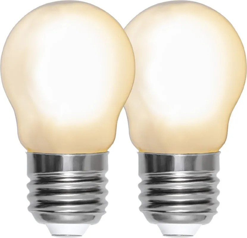 Loppuunmyynti LED-lamppu Star Trading Frosted Filament 339-06, Ø45x78, E27, G45, 2.5W, 2700K, 250lm, 2kpl