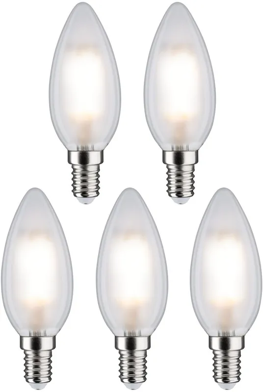 LED-kynttilälamppu Paulmann Candle, E14, 470lm, 4.8W, 2700K, matta, 5kpl Vain Rajoitetun Ajan