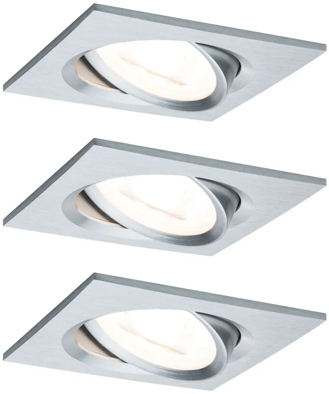 Löytö Upotettava LED-valaisin Paulmann Nova Coin, 3kpl, 84x84mm, 6W, 470lm, 2700K, eri värejä