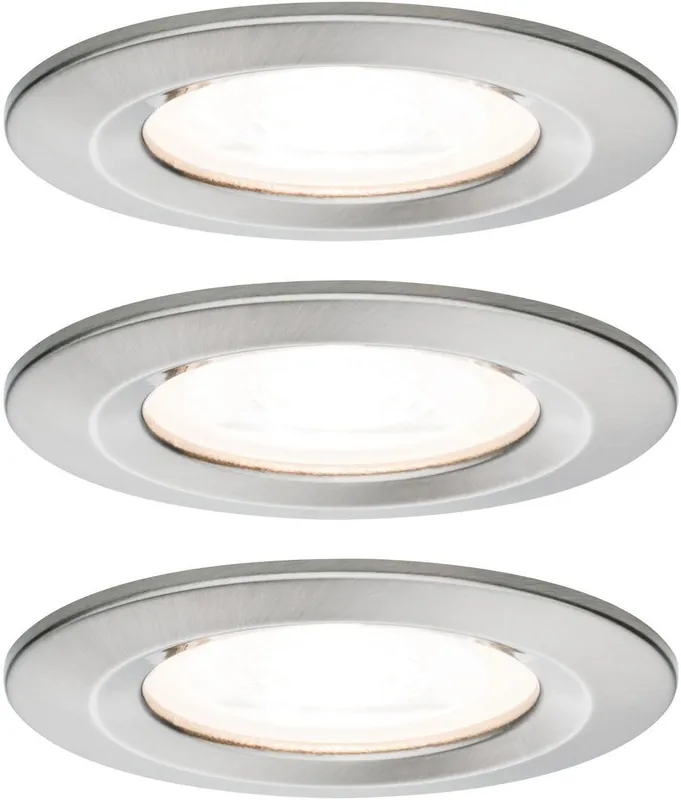 Upotettava LED-valaisin Paulmann Nova Rigid, 3kpl, IP44, Ø78mm, GU10, 6.5W, 460lm, 2700K, himmennettävä, eri värejä Turvallinen Maksu