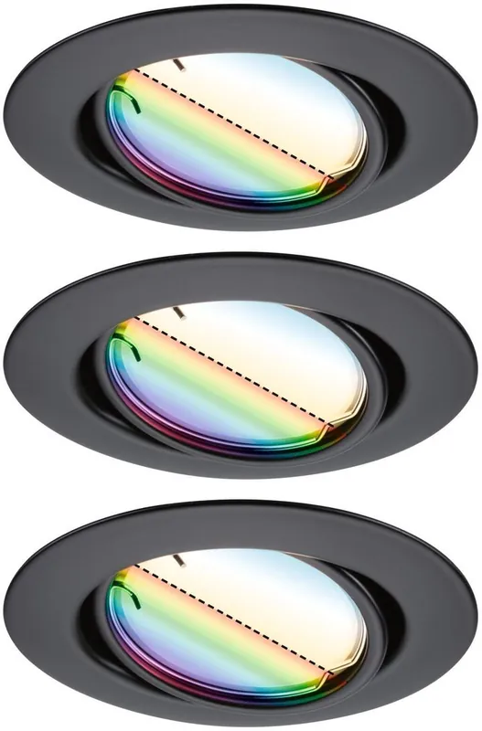 Upotettava LED-valaisin Paulmann Base Coin, 3kpl, Smart Home Zigbee 3.0, Ø90mm, himmennettävä, RGBW+, eri värejä Pakollinen (Must-Have)