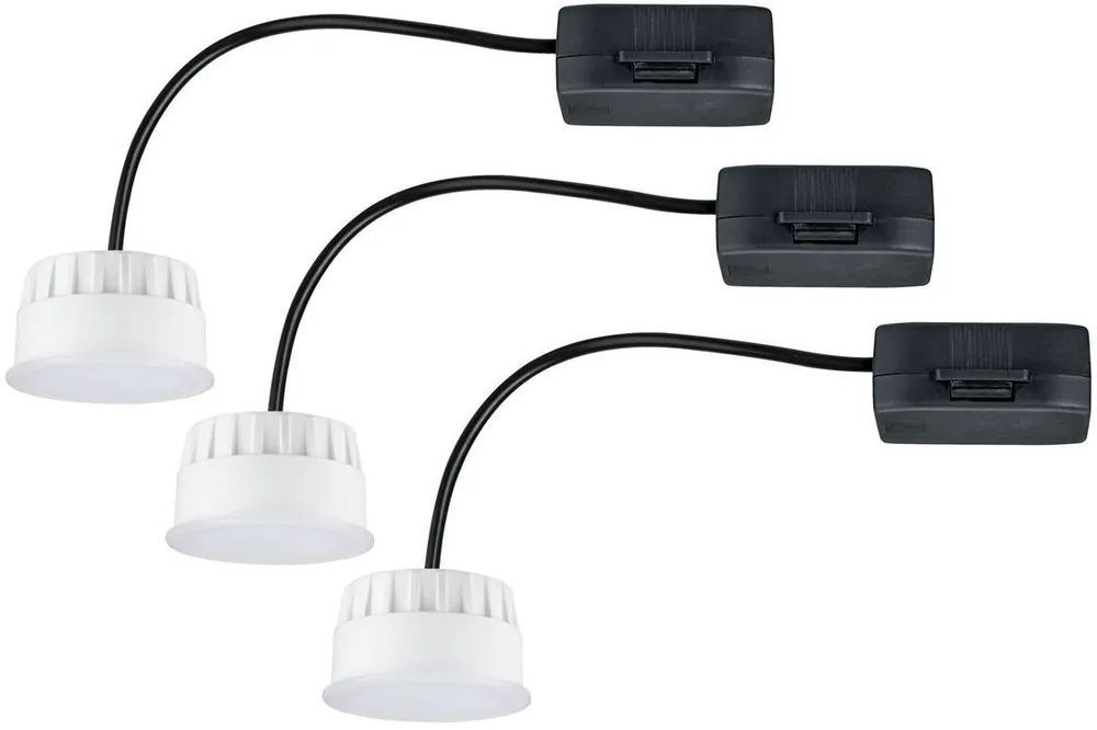 LED-valonlähde Choose-valaisimiin Paulmann, 3kpl, Ø50mm, 6W, 470lm, 2700K, satiini Uusi Kokoelma