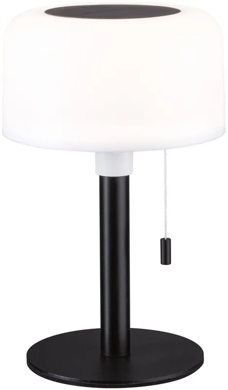 Alennettu Aurinkokennopöytävalaisin Paulmann Bartja USB-ladattava IP44 2700K himmennettävä