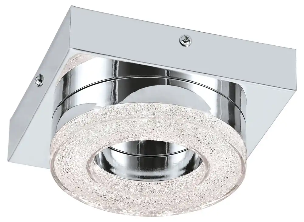 LED-katto-/seinävalaisin Eglo Fradelo 120x120mm kromi kristalli 95662 Erikoistarjous