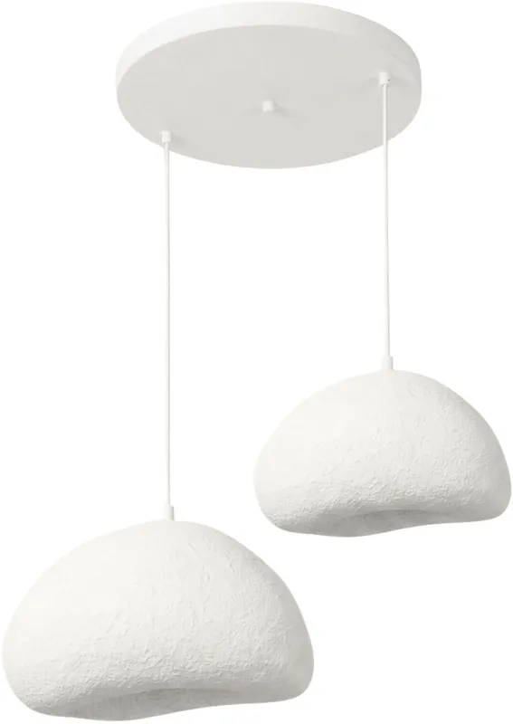 Riippuvalaisin Linento Lighting Loval 40-50-T-Nua 2-osainen valkoinen Bestseller