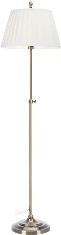 Lattiavalaisin Markslöjd Oxford säädettävä korkeus 118-155cm antiikkimessinki/luonnonvalkoinen Kampanjahinta