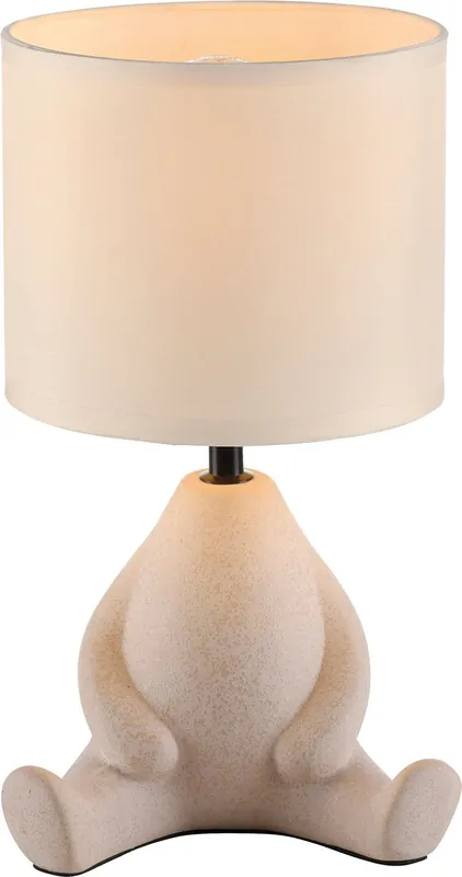 Pöytävalaisin JustLight Ted istuva, beige Edullinen