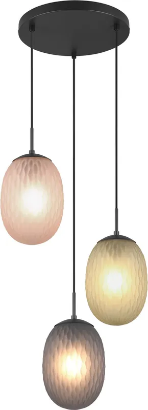Riippuvalaisin Trio Facette, 3-os, E27, mattamusta/moniväri Löytö