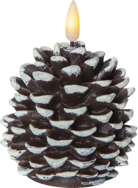 LED-kynttilä Star Trading Flamme Cone, 10.5cm, ruskea Tarjoushinta