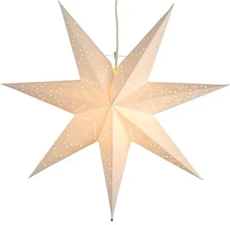 Kampanjahinta Valotähti Star Trading Sensy 51 cm paperi valkoinen