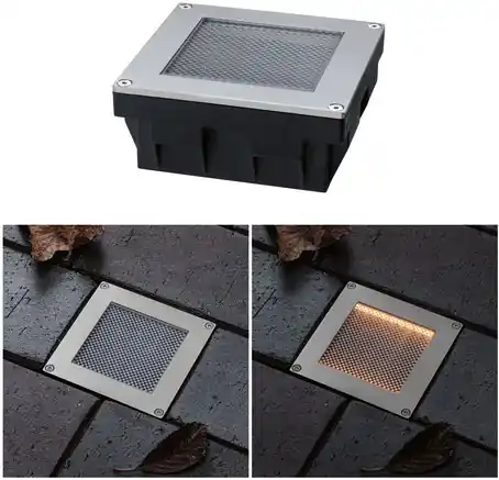 LED-maavalaisin aurinkokennolla Paulmann Sorea, IP67, 100x100mm, 2200K, 0.1W, 5lm, 3.7V, hämäräkytkimellä, ABS/polykarbonaatti/ruostumaton teräs Edullinen Hinta