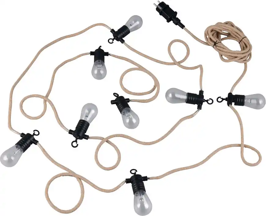 Tukkuhinta Valoketju LED Trio Ember 6m musta/luonnollinen väri