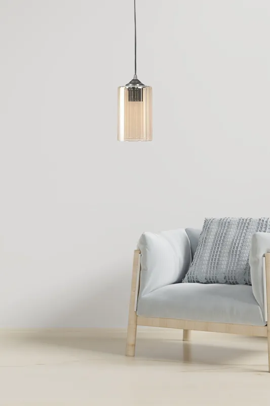 Riippuvalaisin Linento Lighting LB055, Ø10cm, E27, max. 40W, IP20, keltainen Alkuperäinen