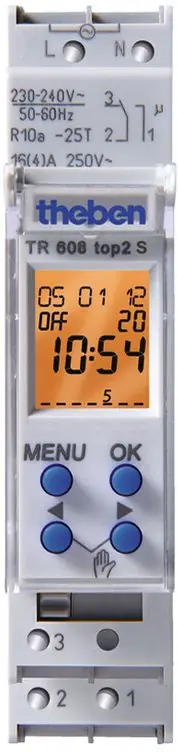 Digitaalinen kellokytkin Theben TR 608 Top2S, viikko-ohjelma Bestseller