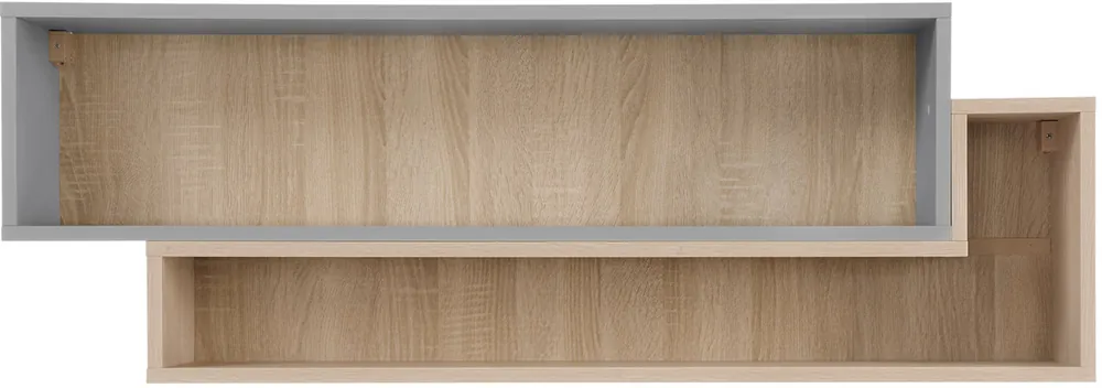 Seinähylly Nomla ORO SYSTEM 7, leveys 115cm, harmaa/ruskea Superhinta