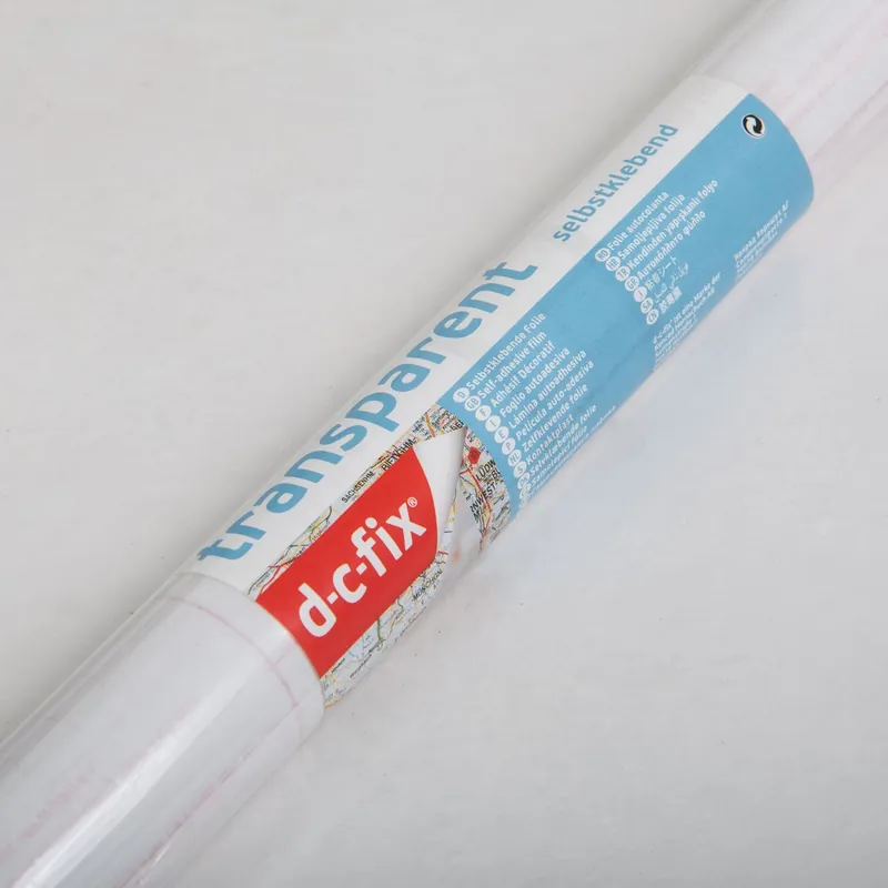 Kontaktimuovi D-C-Fix F200-0112, Glasklar kirkas, 0.45x15m, läpinäkyvä kirjanpäällystysmuovi Asiakkaiden Suosikki