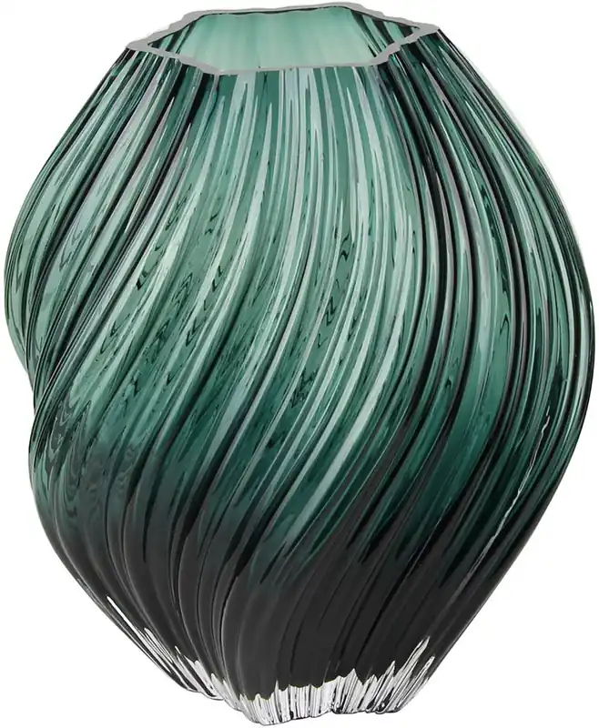 Osta Nyt Maljakko House Nordic Vase, ø19x23cm, suupuhallettu lasi, tummanvihreä