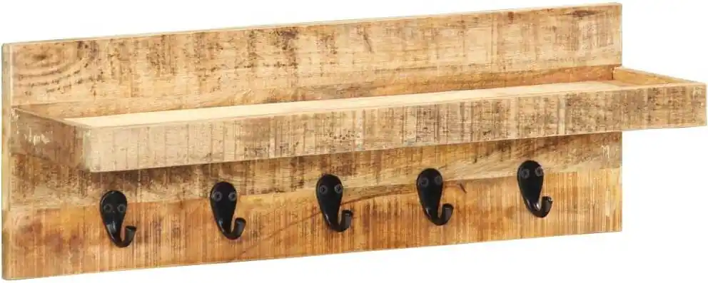 Seinänaulakko, 60x15x20cm karkea mangopuu Viimeinen Mahdollisuus