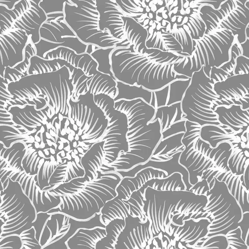 Alkuperäinen Tapetti Decor Maison Silva 5405-3, pioni, harmaa