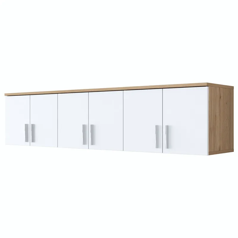 Osta Tänään Seinäkaappi Linento Furniture EA114-2720, leveys 180cm, valkoinen/ruskea