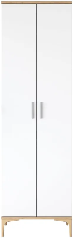 Kuuma Tarjous Kaappi Linento Furniture JE102-2790, leveys 60cm, korkeus 198.6cm, valkoinen/ruskea