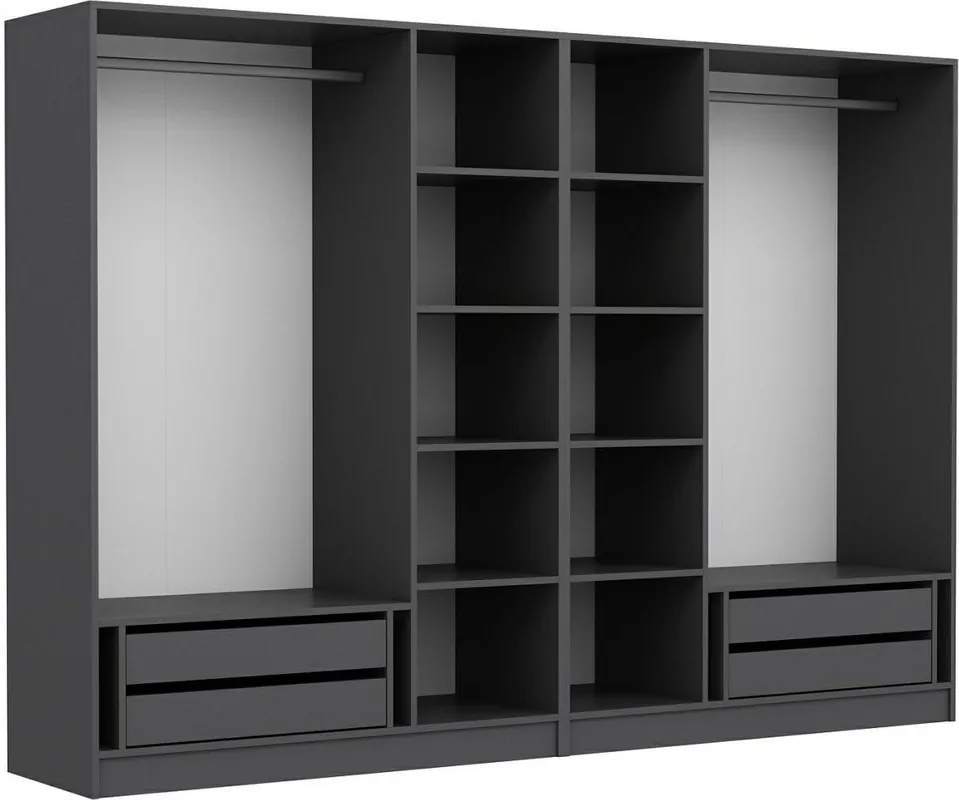 Halpa Walk-in closet Linento Furniture Kale 4940 190x270cm antrasiitti