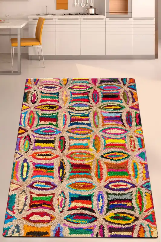 Matto Linento Circulo, 100x160cm, monivärinen Tehdashinta