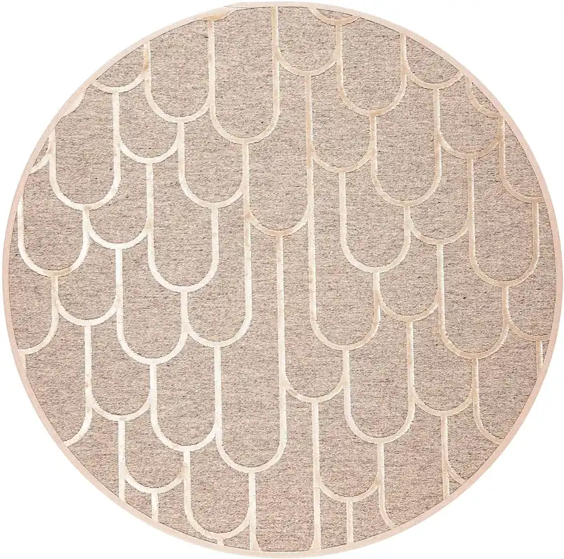 Matto VM Carpet Paanu mittatilaus pyöreä beige Kuuma Tarjous