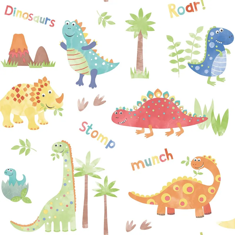 Lastenhuoneen tapetti Galerie Tiny Tots 2 G78363-64, dinosaurus Heti Saatavilla