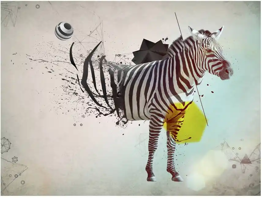Tilaa Nyt Kuvatapetti Artgeist Abstract Zebra eri kokoja