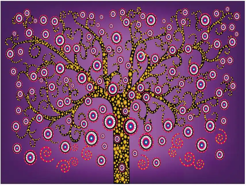 Poisto Kuvatapetti Artgeist Abstract violet tree eri kokoja