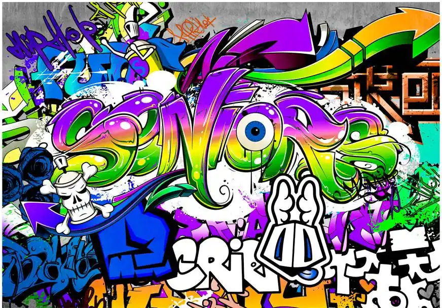 Tehdashinta Kuvatapetti Artgeist Words of City eri kokoja