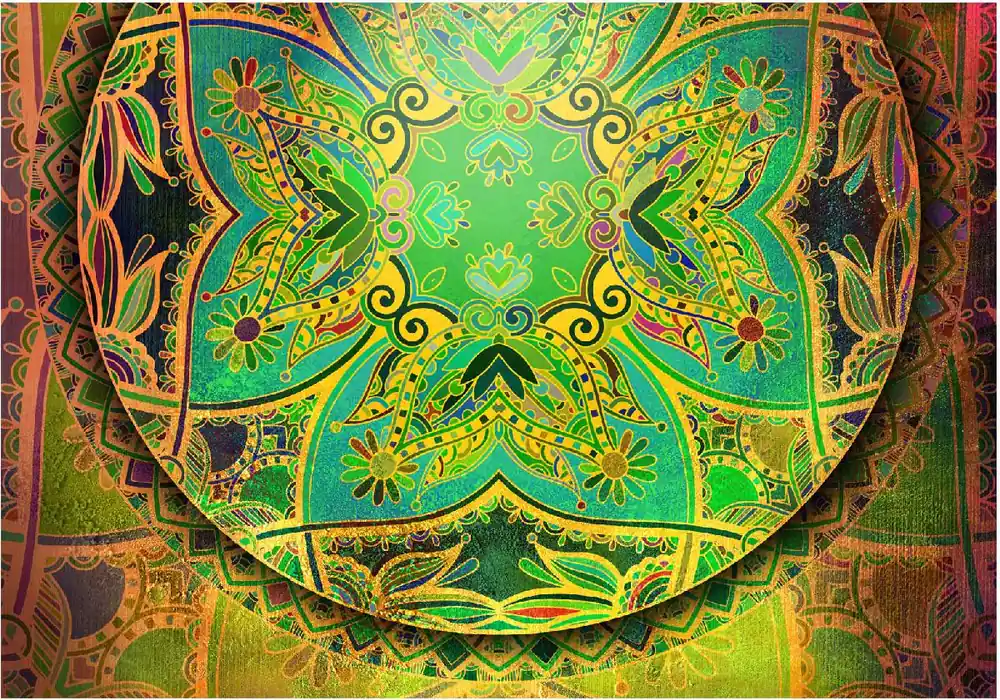 Nopea Toimitus Kuvatapetti Artgeist Mandala Emerald Fantasy eri kokoja