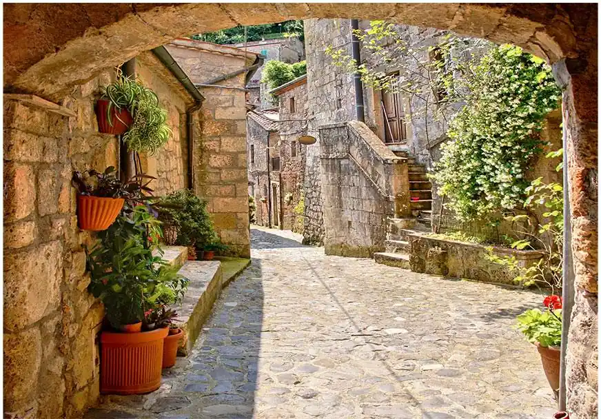 Kuuma Tarjous Maisematapetti Artgeist Provincial alley in Tuscany, eri kokoja