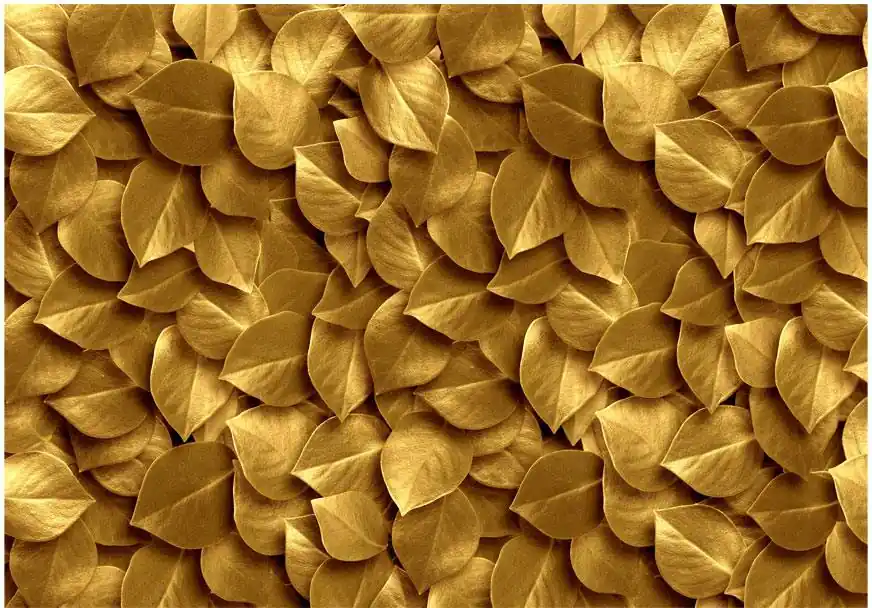 Nopea Toimitus Kuvatapetti Artgeist Golden Leaves eri kokoja