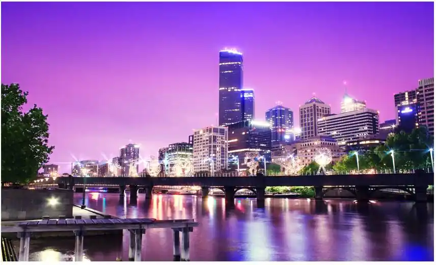 Maisematapetti Artgeist Yarra river - Melbourne, 270x450cm Uusi Malli