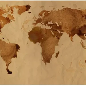 Kuvatapetti Artgeist Tea world map, 270x450cm, beige Suosittu