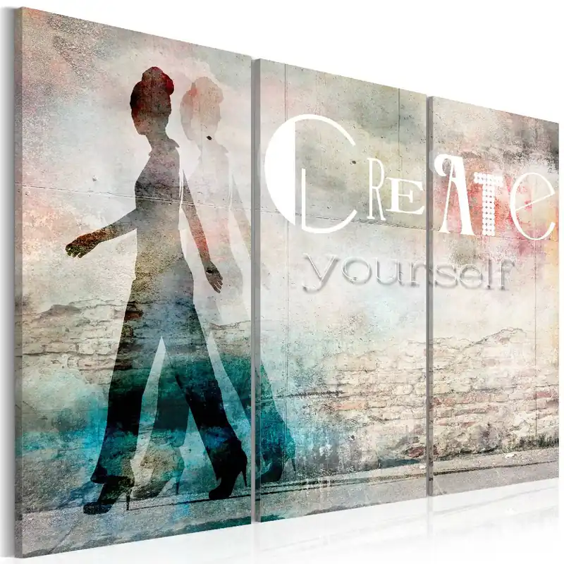 Suoraan Valmistajalta Canvas-taulu Artgeist Create yourself, 3-osainen, eri kokoja