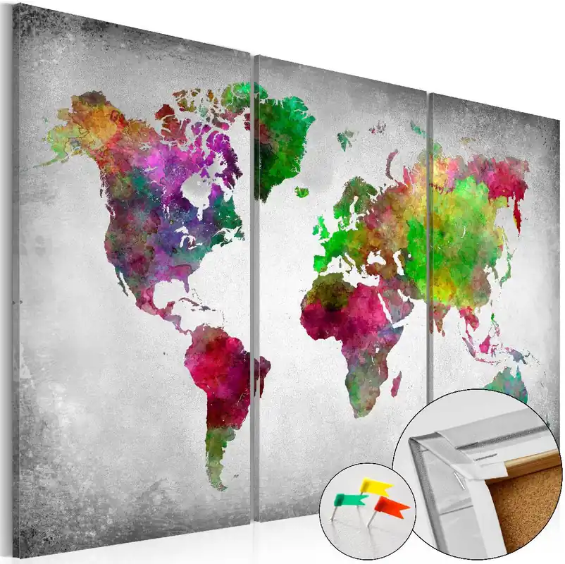 Loppuunmyynti Korkkitaulu Artgeist Diversity of World eri kokoja