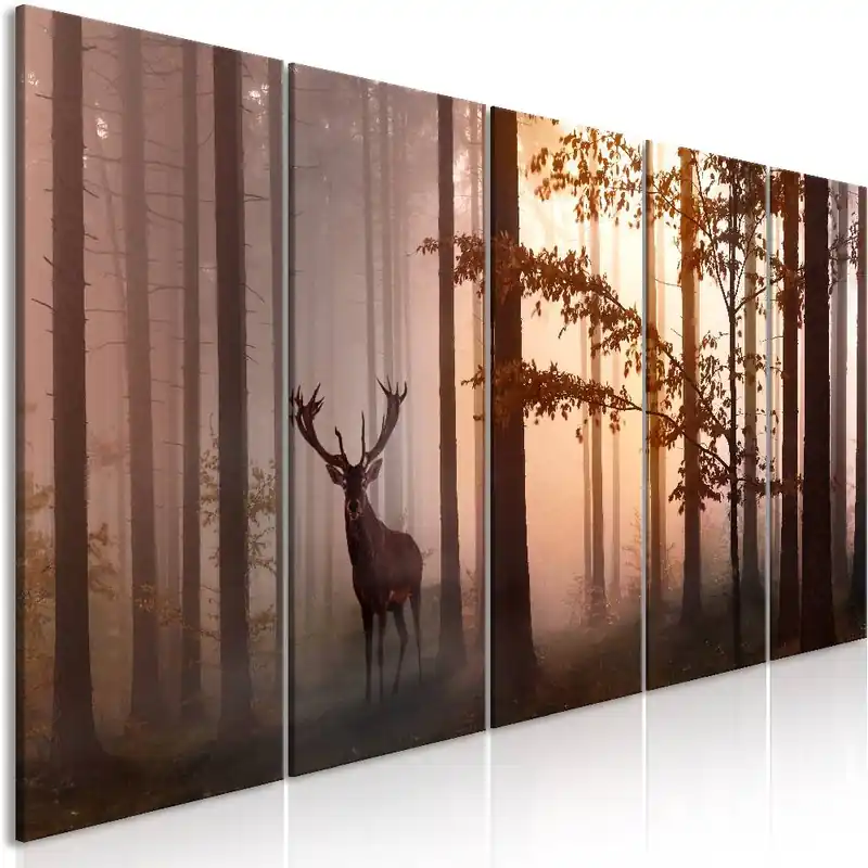 Heti Saatavilla Canvas-taulu Artgeist Morning, 5-osainen, ruskea, eri kokoja