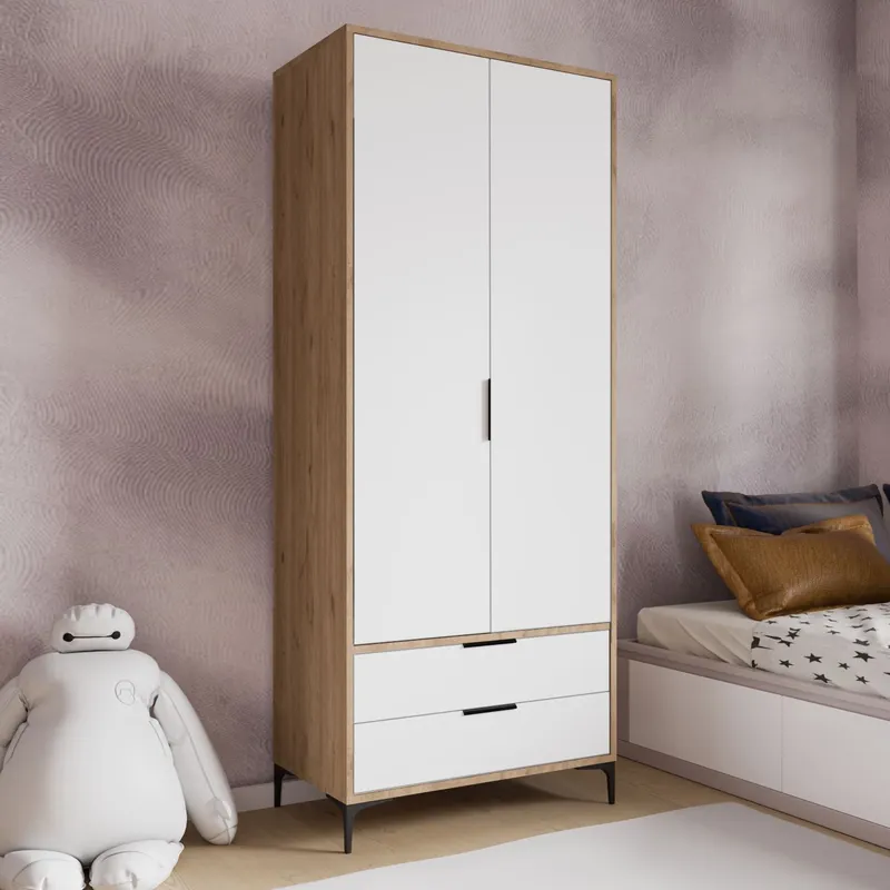 Vain Tänään Vaatekaappi Linento Furniture Aden Drawes, 80x192cm