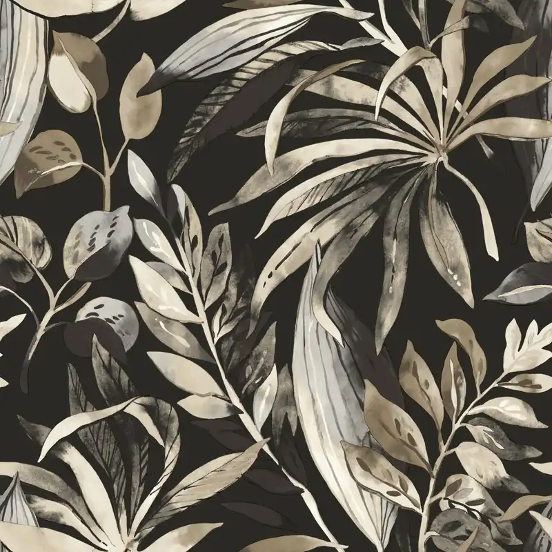 Viimeinen Mahdollisuus Tapetti Grandeco Karuna A71201-A71203, non-woven, kasvi, viidakko, vinyylipinta, eri värejä