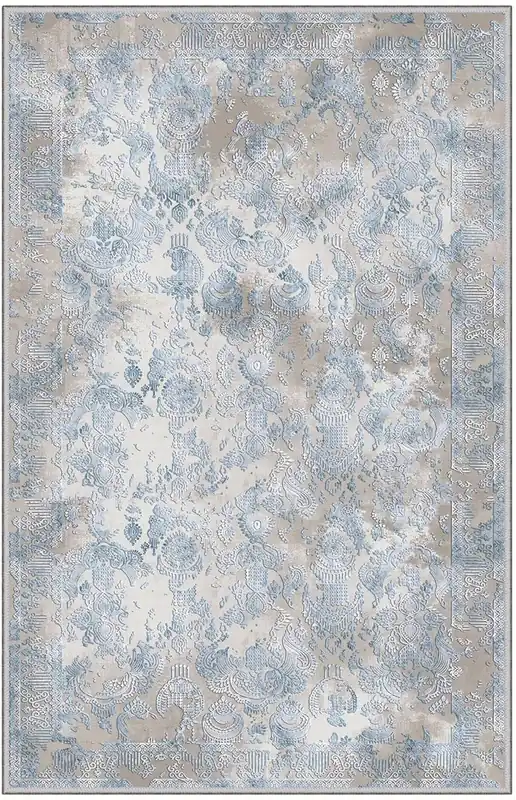 Löytö Käytävämatto Linento EEXFAB797, beige/sininen, eri kokoja