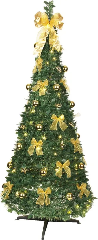Viimeinen Mahdollisuus LED-joulukuusi Star Trading Pop-up-tree 185cm vihreä/keltainen