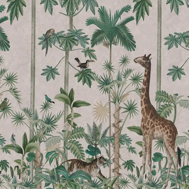 Mittatilaustapetti Rebel Walls Giraffes Stroll, Pastel Pink (R16795) Osta Verkossa