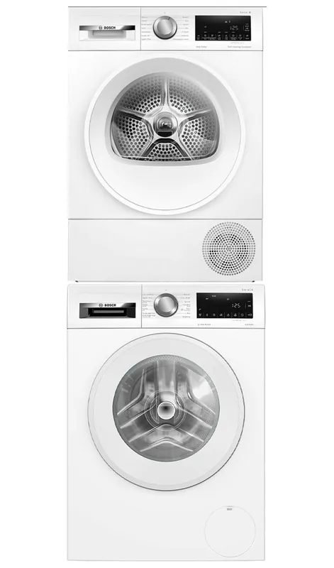 Pesukone ja kuivausrumpu Bosch WGG244ZMSN-WQG2450MSN Serie 6, 10/9kg, valkoinen Erikoistarjous