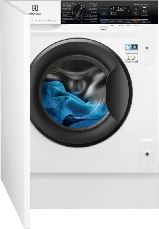 Alennettu Hinta Kuivaava pesukone Electrolux EW8WB864T3 800, 59.6cm, 8/4kg, 1600rpm, valkoinen