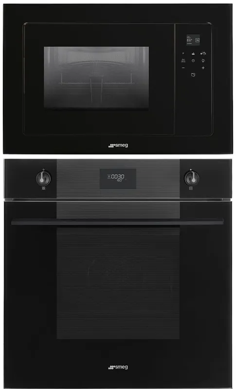Turvallinen Maksu Uuni ja mikroaaltouuni Smeg SF6101TB3 FMI120B3, musta