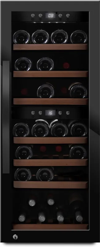 Viinikaappi mQuvée WineExpert 38 Fullglass SW-38B, 39.5cm, 2 lämpötila-aluetta, vapaasti seisova, musta Flash-Tarjous