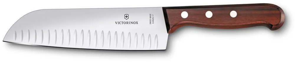 Santoku-kokkiveitsi Victorinox 17cm ovaalihiottu puukahva Tarjoushinta